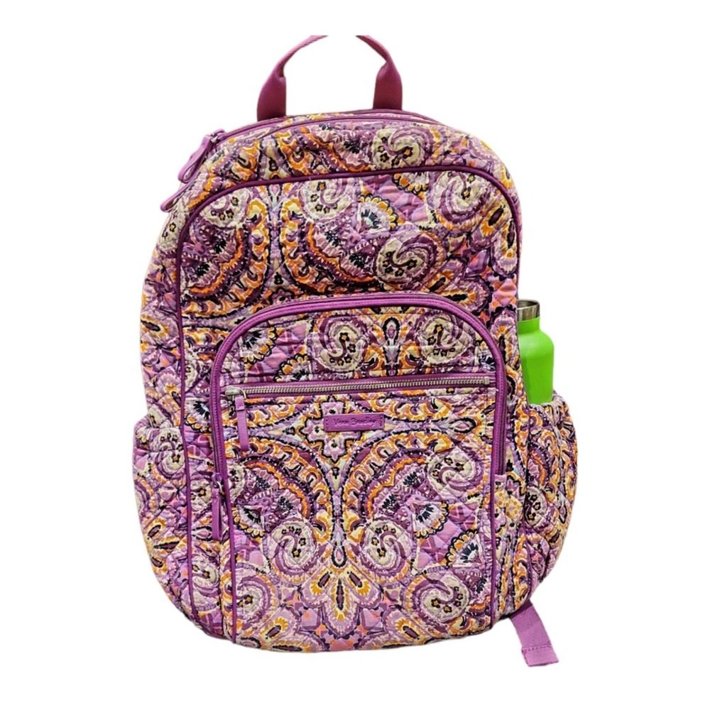 Vera Bradley pink, purple, white, multicolor laptop backpack